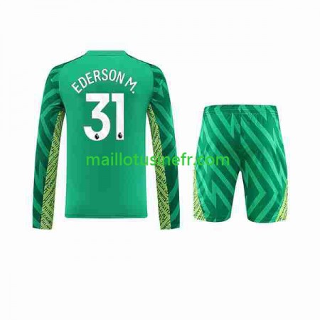 Maillot de Foot Manchester City Ederson Moraes 31 Gardien Domicile 2023-24 Manches Longues - Enfant Maillot de Foot Manchester City Ederson Moraes 31 Gardien Domicile 2023-24 Manches Longues - Enfant